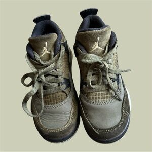 Nike Kid Air Jordan 4 Retro SE Craft Olive Color Size US 11C